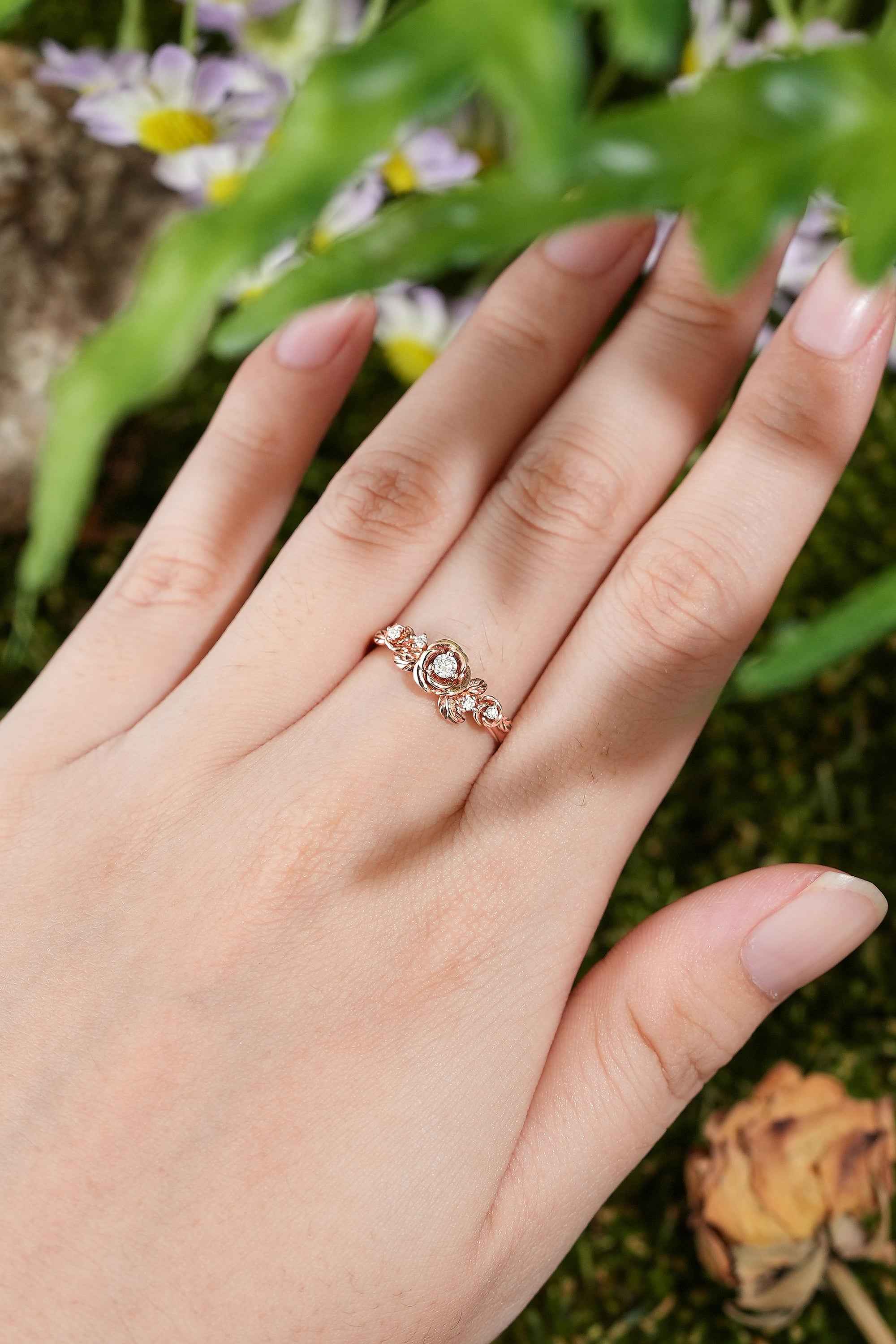 Floral Inspired | Handmake Rose Engagement Ring