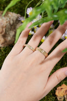 Floral Inspired | 2pcs Lily of the valley Couple Wedding Band - LCCjewelry