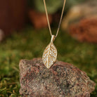 Leaf Inspired | A Spring Leaf Necklace with Moissanite