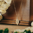 Leaf Inspired | A Spring Leaf Necklace with Moissanite