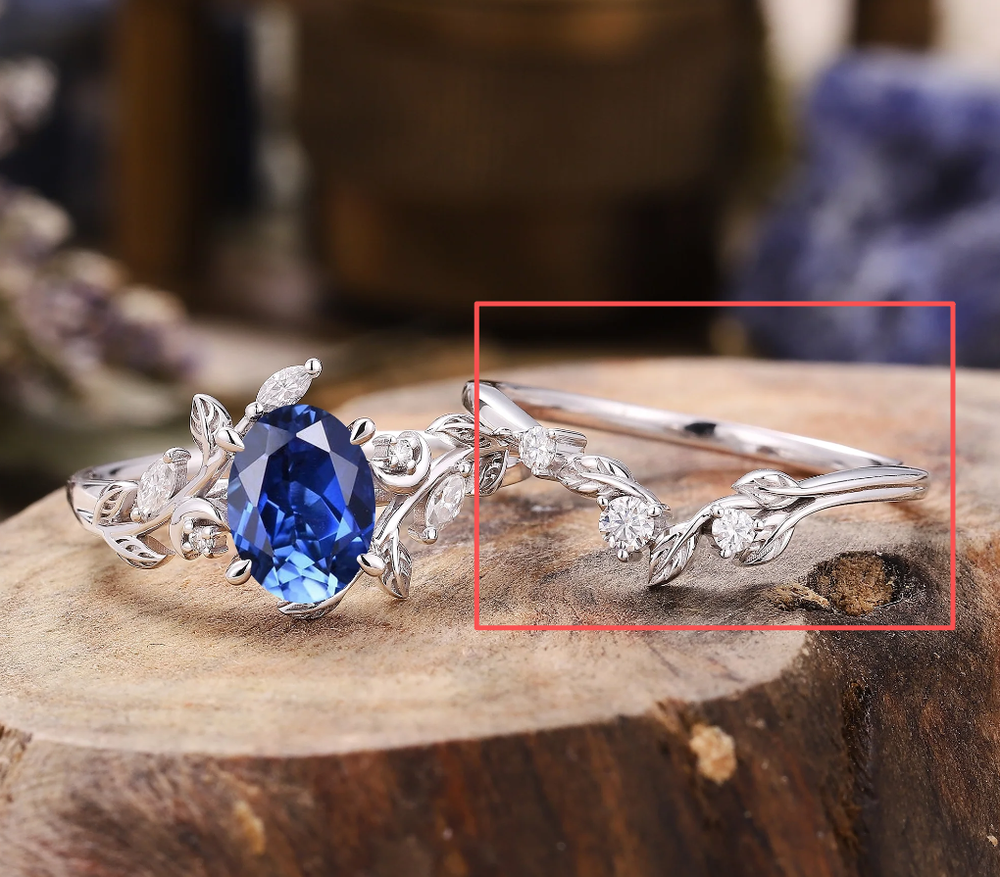 Custom Leaf Wedding Ring For James